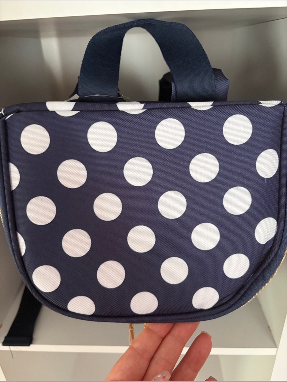 Kate Spade Navy & White Polka Dot Backpack Cooler Bag Insulated NWT - Picture 5 of 7